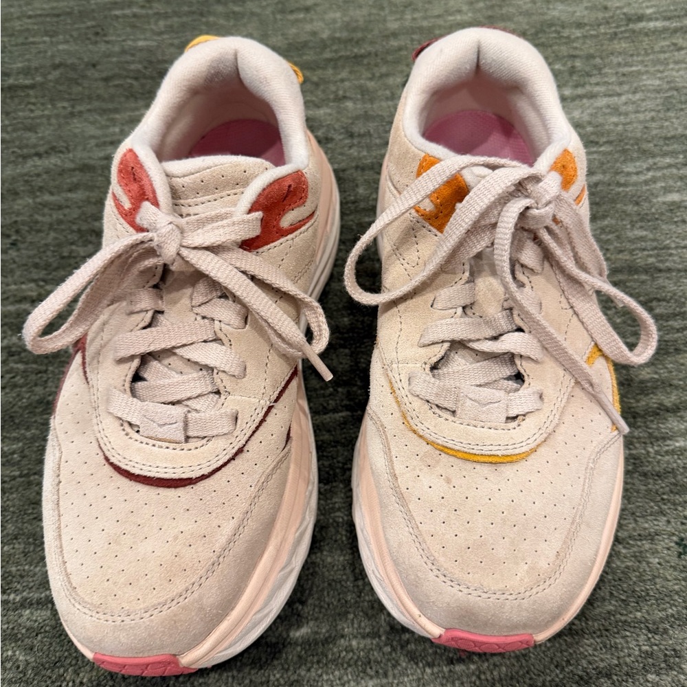 Home Bondi Women's Suede Athletic Sneakers Pink, Orange & Burgundy